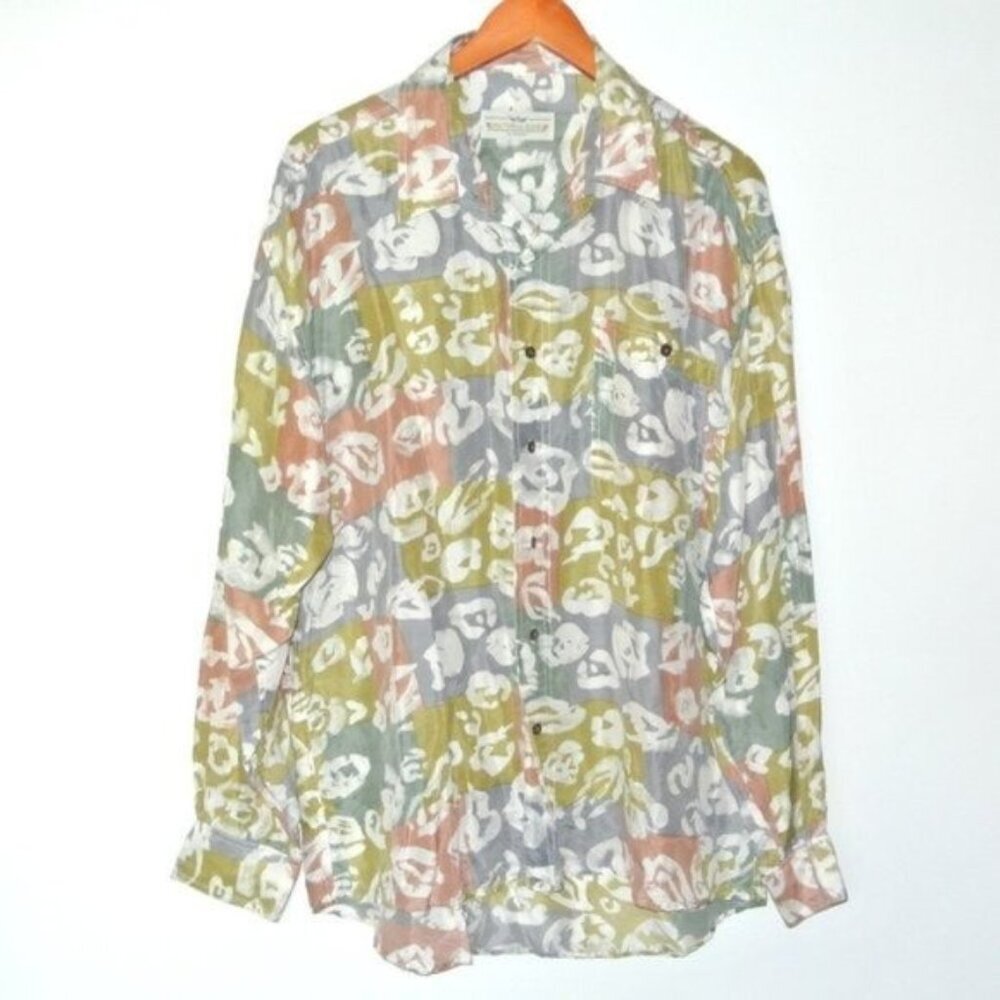 NATURAL ISSUE‎ by Feldini 100% Silk Shirt L